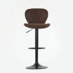 Барный стул Barneo N-86 Time / Black / VPU Brown Vintage коричневый винтаж PK970-18 в Менделеевске - mendeleevsk.mebel24.online | фото 3