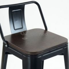 Барный стул N-238 Tolix Wood style Черный в Менделеевске - mendeleevsk.mebel24.online | фото 3