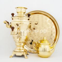 Электрический самовар на 1,5 л формы "Тюльпан" в наборе №1, с защитой от выкипания в Менделеевске - mendeleevsk.mebel24.online | фото