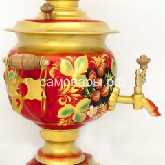 Электрический самовар "Овал ажурный" 3 литра с росписью "Хохлома на красном" в Менделеевске - mendeleevsk.mebel24.online | фото 3