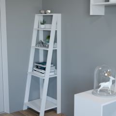 Этажерка лофт (белый) в Менделеевске - mendeleevsk.mebel24.online | фото 2