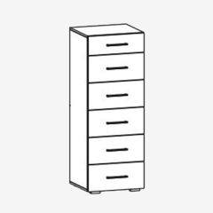 Фиеста №15 Комод с 6ю ящ (Венге/Белый глянец) в Менделеевске - mendeleevsk.mebel24.online | фото