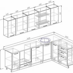 Кухонный гарнитур угловой Бланка 2600х1600 (Стол. 26мм) в Менделеевске - mendeleevsk.mebel24.online | фото 2