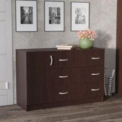 Комод Лофт (3 ящика/1 дверца) Венге в Менделеевске - mendeleevsk.mebel24.online | фото