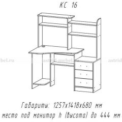 Компьютерный стол №16 (Анкор темныйанкор темный) в Менделеевске - mendeleevsk.mebel24.online | фото