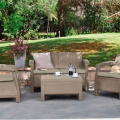 Комплект мебели Корфу сет (Corfu set) капучино - песок в Менделеевске - mendeleevsk.mebel24.online | фото 2