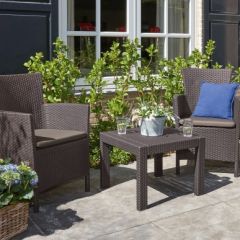 Комплект мебели Розарио балкон (Rosario balcony set) коричневый - серо-бежевый в Менделеевске - mendeleevsk.mebel24.online | фото 2