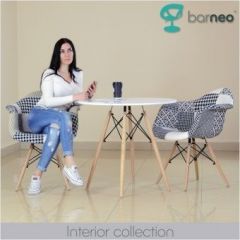 Кресло Barneo N-14 Patchwork черно-белый в Менделеевске - mendeleevsk.mebel24.online | фото 3