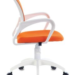 Кресло BRABIX "Fly MG-396W", пластик белый, сетка, оранжевое, 532401, MG-396W_532401 в Менделеевске - mendeleevsk.mebel24.online | фото 3