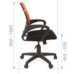 Кресло для оператора CHAIRMAN 696 black (ткань TW-11/сетка TW-06) в Менделеевске - mendeleevsk.mebel24.online | фото 5