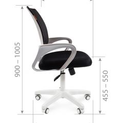 Кресло для оператора CHAIRMAN 696 white (ткань TW-12/сетка TW-04) в Менделеевске - mendeleevsk.mebel24.online | фото 5