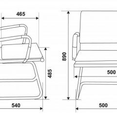 Кресло для посетителя Бюрократ CH-993-Low-V/grey серый в Менделеевске - mendeleevsk.mebel24.online | фото 3