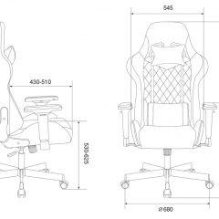 Кресло игровое Бюрократ VIKING 7 KNIGHT BR FABRIC коричневый/бежевый в Менделеевске - mendeleevsk.mebel24.online | фото 4