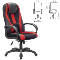 Кресло компьютерное BRABIX PREMIUM "Rapid GM-102" (экокожа/ткань, черное/красное) 532107 в Менделеевске - mendeleevsk.mebel24.online | фото 2