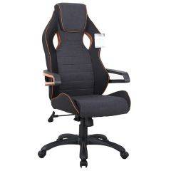 Кресло компьютерное BRABIX Techno Pro GM-003 (ткань черное/серое, вставки оранжевые) 531813 в Менделеевске - mendeleevsk.mebel24.online | фото