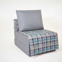 Кресло-кровать бескаркасное Харви (серый-квадро азур) в Менделеевске - mendeleevsk.mebel24.online | фото