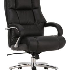 Кресло офисное BRABIX PREMIUM "Bomer HD-007" (рециклированная кожа, хром, черное) 531939 в Менделеевске - mendeleevsk.mebel24.online | фото
