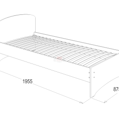 Кровать-2 одинарная (800*1900) в Менделеевске - mendeleevsk.mebel24.online | фото 2