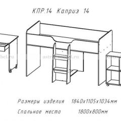 КАПРИЗ-14 Кровать 800 двухъярусная без рисунка в Менделеевске - mendeleevsk.mebel24.online | фото 2