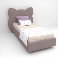 Кровать Котя с ортопедическим основанием 1200 (велюр темно-серый) в Менделеевске - mendeleevsk.mebel24.online | фото