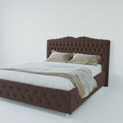 Кровать Нягань с ПМ 1200 (экокожа коричневая) в Менделеевске - mendeleevsk.mebel24.online | фото 2