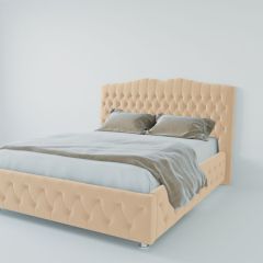 Кровать Нягань с ПМ 800 (экокожа бежевая) в Менделеевске - mendeleevsk.mebel24.online | фото 2
