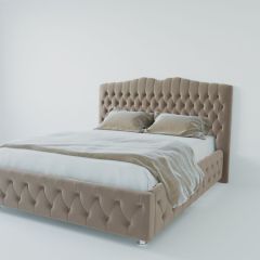 Кровать Нягань с ПМ 900 (велюр серый) в Менделеевске - mendeleevsk.mebel24.online | фото 2