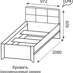Кровать одинарная 900 Твист 04 в Менделеевске - mendeleevsk.mebel24.online | фото