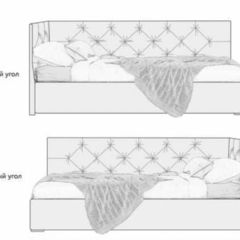 Кровать угловая Лилу интерьерная +основание (120х200) в Менделеевске - mendeleevsk.mebel24.online | фото 2