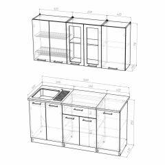 Кухонный гарнитур Инна стандарт 1600 в Менделеевске - mendeleevsk.mebel24.online | фото 3