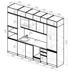 Кухонный гарнитур Лоретта люкс 3000 мм в Менделеевске - mendeleevsk.mebel24.online | фото 2