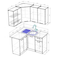 Кухонный гарнитур Лоретта прайм 1200х1400 мм в Менделеевске - mendeleevsk.mebel24.online | фото 3