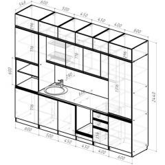 Кухонный гарнитур Паола люкс 3000 мм в Менделеевске - mendeleevsk.mebel24.online | фото 2