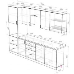 Кухонный гарнитур Прованс (2.8 м) с карнизом в Менделеевске - mendeleevsk.mebel24.online | фото 3