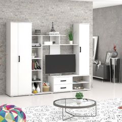 Шкаф Торонто (Белый текстурный) в Менделеевске - mendeleevsk.mebel24.online | фото 2