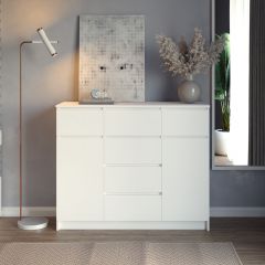 МОРИ МК 1200.4 Комод (белый) в Менделеевске - mendeleevsk.mebel24.online | фото 3