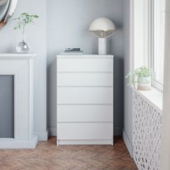 МОРИ МК 700.5 Комод (белый) в Менделеевске - mendeleevsk.mebel24.online | фото