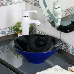 Накладная раковина melana mln-7020-b1+b18 (t4006hb1+b18 ) (сине-черная) в Менделеевске - mendeleevsk.mebel24.online | фото