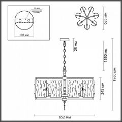 Подвесная люстра Odeon Light Elegante 4878/7 в Менделеевске - mendeleevsk.mebel24.online | фото 4