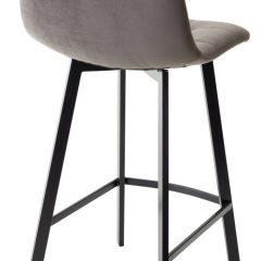 Полубарный стул CHILLI-QB SQUARE графит #14, велюр / черный каркас (H=66cm) М-City в Менделеевске - mendeleevsk.mebel24.online | фото 2