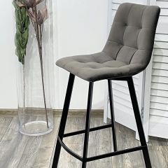 Полубарный стул CHILLI-QB SQUARE графит #14, велюр / черный каркас (H=66cm) М-City в Менделеевске - mendeleevsk.mebel24.online | фото 4