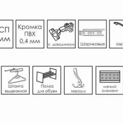 ГРЕТТА Прихожая (дуб сонома/ясень черный) в Менделеевске - mendeleevsk.mebel24.online | фото 10