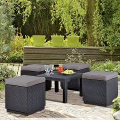 Пуфик Куб с подушкой (Cube with cushion) графит - прохладный серый в Менделеевске - mendeleevsk.mebel24.online | фото 3