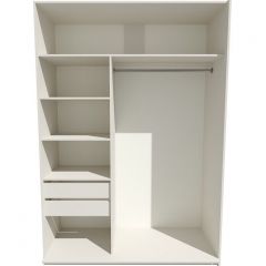 Шкаф-купе 1400 серии SOFT D1+D3+B2+PL1 (2 ящика+1штанга) профиль «Графит» в Менделеевске - mendeleevsk.mebel24.online | фото 2