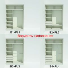 Шкаф-купе 1400 серии SOFT D1+D3+B2+PL1 (2 ящика+1штанга) профиль «Графит» в Менделеевске - mendeleevsk.mebel24.online | фото 6
