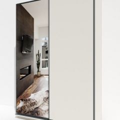 Шкаф-купе 1600 серии SOFT D1+D3+B2+PL1 (2 ящика+1штанга) профиль «Графит» в Менделеевске - mendeleevsk.mebel24.online | фото 2