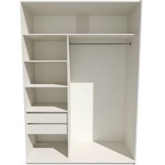 Шкаф-купе 1600 серии SOFT D1+D3+B2+PL1 (2 ящика+1штанга) профиль «Графит» в Менделеевске - mendeleevsk.mebel24.online | фото 3