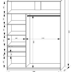 Шкаф-купе 1800 серии SOFT D1+D3+B2+PL1 (2 ящика+1штанга) профиль «Графит» в Менделеевске - mendeleevsk.mebel24.online | фото 3