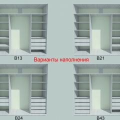 Шкаф-купе 1950 серии SILVER S3+S1+S4 B22+PL3 (по 2 ящика лев/прав+2 штанги) профиль «Серебро» в Менделеевске - mendeleevsk.mebel24.online | фото 5