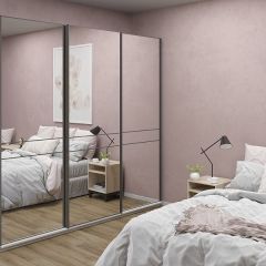 Шкаф-купе 2100 серии SOFT D4+D4+D4+B22+PL1 (по 2 ящика лев/прав+1штанга) профиль «Графит» в Менделеевске - mendeleevsk.mebel24.online | фото